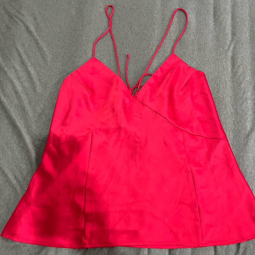 Red Silk Top